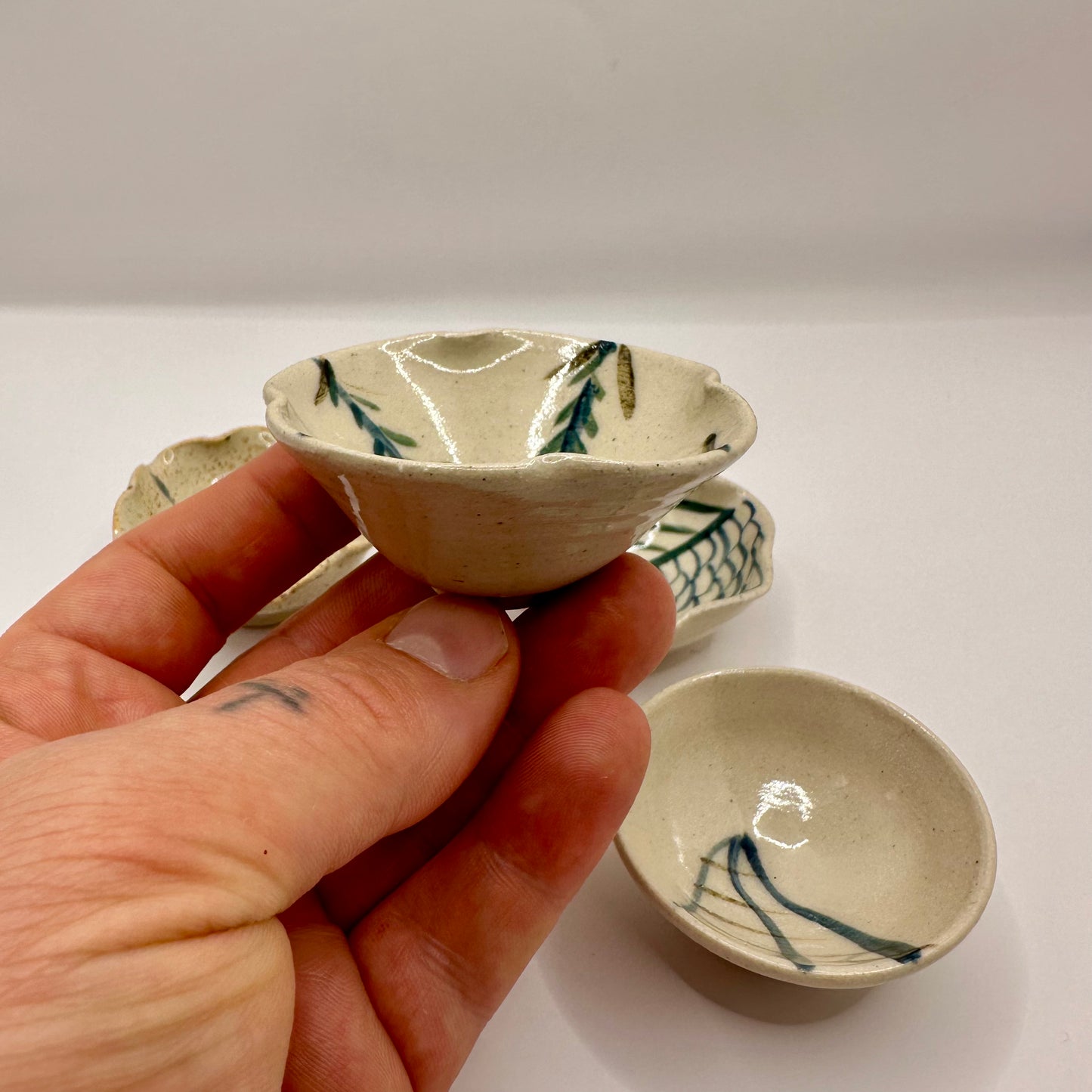 Quartet of small Decorated Bowls